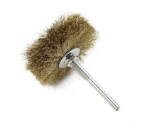 Brosse rotative de 90 mm en acier plaqué cuivre, tige droite de 6 mm, convient pour les mini perceuses pour le polissage et la finition des détails