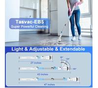 Brosse rotative électrique sans fil 450 tr/min - manche télescopique 120 cm tête pivotante 180°