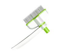 Brosse rotative pour animaux de compagnie - Peigne pour chat - Élimination des poils morts - Construction rétractable en acier inoxydable - Système d'éjection de fourrure intégré - Accessoire pour