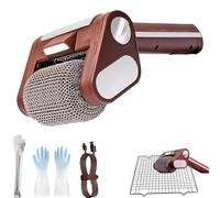 Brosse rotative sans poils avec LED, sans fil et rechargeable, rouleau électrique en acier inoxydable 304 pour éliminer les aliments brûlés, pas de poils, pas de préchauffage, 350 tr/min