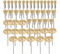 Brosse, roue et abrasif de perceuse,45 Pièces Laiton Brosses Brosses Brosse Métallique Fil De Dremel Proxxon Kit De Polissage Acier