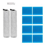 Brosse rouleau de rechange HEPA compatible avec Tineco iFloor 3/Floor One S3/iFloor 2, accessoire d'aspirateur sans fil - 2 brosses à rouleaux, 8 mousses pré-filtrantes, 1 outil de nettoyage