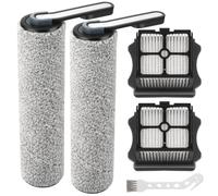 Brosse rouleau S5 et filtre HEPA de rechange pour aspirateur sans fil Tineco Floor ONE S5 / S5 Pro / S5 Pro 2 / S5 Bleu - Pièces de rechange comprenant 2 filtres HEPA, 2 rouleaux brosses