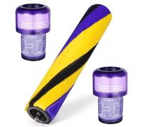 Brosse rouleau souple compatible avec aspirateur à main Dyson V12 SV20 Detect Slim, avec 2 filtres HEPA V12, pièces de rechange n° 971634-01