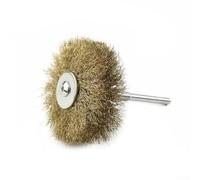 Brosse roulette en fil de cuivre plaqué de 90 mm, tige de 6 mm pour outils rotatifs, mini perceuse et polissage pour sculpture sur bois, bijoux, meubles, lot
