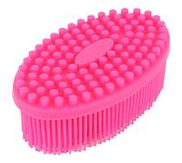 Brosse sensorielle en silicone souple pour bébé, pour le bain de bébé, brosse exfoliante en silicone, entraînement tactile, peigne pour le lavage des cheveux, thérapie (Rose)