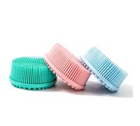 Brosse sensorielle pour enfants ou autisme, épurateur corporel en silicone souple, brosse de douche pour animaux de compagnie, brosses de bain, brosse à shampoing (3 pièces (grand ovale))