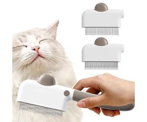 Brosse Slicker Chat Toilettage Doux Canin | Brosse Démêlante Pour Chatons pour parents d'animaux amoureux des bêtes routine maison chambre séjour étude appartement