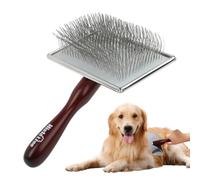 Brosse Slicker Chien - Modèle Auto-Nettoyant Animaux, Picots Longs Retire Poils Libres | Accessoire Massage Canin Démêle Nœuds, Solution Perte Fourrure Adaptée Tailles Moyennes Grandes