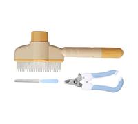 Brosse Slicker pour chien - Peigne d'épilation pour chiots | Slicker portable avec bouton de déverrouillage pour chats et chiens à poils longs et courts