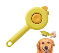 Brosse Slicker pour chiens, avec bouton décrochage antidérapant | brosse de massage portable - pour toilettage de bain et de chute poils pour chiens et chats à poils longs et courts pour animaux
