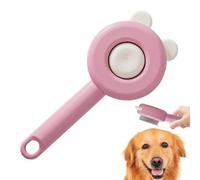 Brosse Slicker pour chiens - avec bouton décrochage antidérapant - Peigne anti-rayures pour chatons - pour enlever sous-poil massage toilettage chats chiens à poils courts et longs