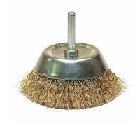 Brosse soucoupe laiton sur tige 6 mm - diamètre 50 mm LEMAN