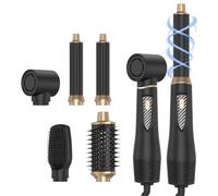 Brosse soufflante 5 en 1 - 1000 W - Sèche-cheveux rond multifonction avec fer à friser automatique, lissage, séchage négatif