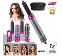 Brosse soufflante 5 en 1 BCSK® - Sèche, lisse, volume & boucle | Revêtement céramique ionique | 2 vitesses + air froid - Rose