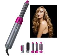 Brosse soufflante 5 en 1 - Brosse soufflante multifonction - Pour salon et coiffeur - Température et vitesse du vent Réglage