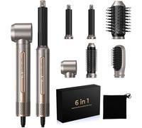 Brosse Soufflante 6 en 1-Air Styler Rotatif-Ions Négatifs-1400W-3 Températures Brosse pour séchage et Coiffure