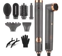 Brosse Soufflante Air Styler 6 en 1 Hair Styler Set, 110000 PRM Multistyler, Brosse Chauffante Brushing, Air Fer A Boucler, Fer à Friser Automatique, Brosse à Lisser les Cheveux
