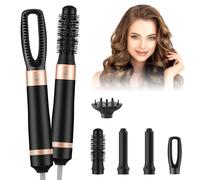 Brosse Soufflante Air Styler Set5 en 1, Sèche-cheveux Styler 1000W,Hair Styler 3 Températures,Fer a Boucler Ions Négatifs,Brosse Coiffante Chauffante,5 accessoires,Pour Lisser,Volumisante,Sécher