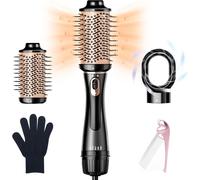 Brosse Soufflante,Amovible Salon Brosse Cheveux Brushing,Température Réglable,Brosses Chaudes Multifonctions 4En1,Pour Sécher Et Coiffer Les Cheveux¿2 Têtes Interchangeables