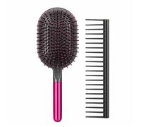 Brosse soufflante anti-statique - 2 pièces manche métallique coussin d’air - Coffret cadeau - Rose