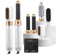 Brosse Soufflante avec 5 accessoires,Airstyler 5-en-1,pour sécher,Brosse Coiffante Chauffante, Pour Lisser, Brush Ensemble Airbrush