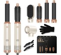 Brosse Soufflante avec 5 accessoires,Multistyler Sèche-cheveux,Airstyler 5-en-1,pour sécher,Brosse Coiffante Chauffante,Pour