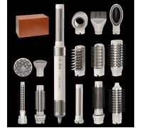 Cecotec Brosse Soufflante avec 14 Têtes, Technologie Coanda CeramicCare 14in1 AirGlam Champagne. Brosse Chauffante 1400W, Moteur Numérique, Éliminateur de Frisottis, 3 Températures