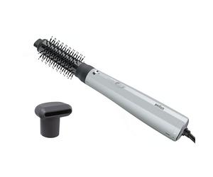 Brosse Soufflante Braun AS2.21, Avec Brosse Thermique Pour Mise en Forme et Embout de Séchage, Moteur 800W Avec 2 Température/Vitesse plus Air Froid, Technologie IONTEC, Finition Gris Satiné, BRAS221E