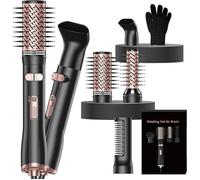 Brosse Soufflante Rotative 4 en 1, 1000W - Pour Cheveux Doux et Brillants - Livrée avec 2 Brosses - Tous Types de Cheveux