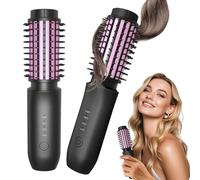 Brosse Soufflante Sans Fil 40mm, Mini Air Styler Ionique Peigne Chauffant Portable de Voyage pour Femme, 150-210℃ Température Réglable, Cadeau Femme
