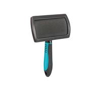 Trixie Brosse souple pour chien et chat – poils métalliques doux, 12×20 cm, noir/bleu