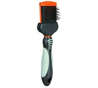 Brosse souple pour chien - TRIXIE - tête flexible - convient à tous types de poils