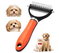 Brosse sous-poil pour chiens et chats - Brosse démêlante avec dents double face - Anti-nœuds et poils morts