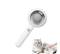Brosse Steam Cat - ABS Caoutchouc Souple Acier Inoxydable 19,8x8,5x5,2cm | Peigne démêlant autonettoyant | Brosse multifonctionnelle pour chien et chat, pour le toilettage, le démêlage et les soins qu