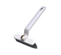 Brosse suceur plat rotative multifonction avec poignée compacte et clip pour un nettoyage efficace des petites fissures, appareils de cuisine et carrelage de salle de bain (Lot de 2)