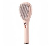 Brosse télescopique auto-nettoyante avec peigne de nettoyage en un clic pour massage du cuir chevelu, soin des cheveux pour femmes et hommes, comme peigne de massage portable pratique (B, 21 x 7 cm)
