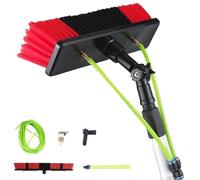 Brosse télescopique, Kit raclette et Lave-vitres 2 en 1 - Perche Extensible for vitres de Douche intérieur Haut(50cm Brush Head,7m/23ft)