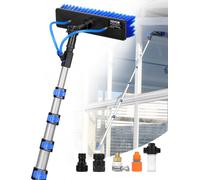 Brosse télescopique pour lavage de voiture VEVOR avec poignée télescopique, manche télescopique de 7,3 m, pour la maison et l'extérieur, pont pour panneau solaire de caravane