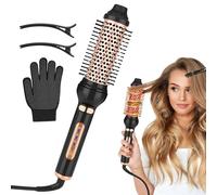 Brosse thermique 4 en 1 avec peigne anti-brûlure - 40 mm - Ionique - Pour créer des boucles naturelles - Avec peigne anti-brûlure - 3 niveaux de température - Pour différents types de cheveux