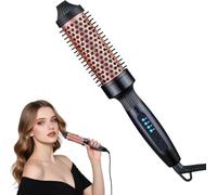 Brosse Thermique à Cheveux 38 mm - 3 en 1 à Ions Négatifs avec Double Tension 200 °C - Brosse Ronde Chauffante Volumisante et à Friser