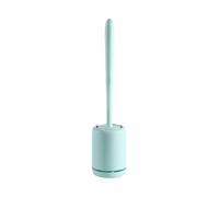 Brosse Toilet Brush Household Bathroom Soft Brush Toilet Cleaning Toilet with Base Balai(Green)