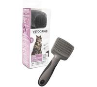 Brosse toilettage - VETOCANIS - Carde auto-nettoyante pour chat - Rétractable - Pour poils longs