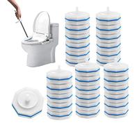 Brosse Toilette Usage Unique - 30 Têtes De Recharge en Éponge, WC Jetable À 360 Degrés pour Salle De Bain