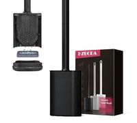 Brosse Toilettes WC Silicone Noir Suspendu Murale Balai Toilette WC Silicone avec Support à Séchage Rapide Mural Balayette WC