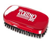 Brosse Torino Pro Hard 7 rangs Palm Wave par Brush King - #1900 - Brosse à vagues dure 360 - Idéale pour le loup - Idéale pour les cheveux grossiers - Pour 360 vagues