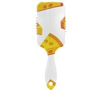 Brosse triangulaire jaune de dessin animé pour femme à cheveux longs avec poignée ergonomique cepillo para cabello rizado