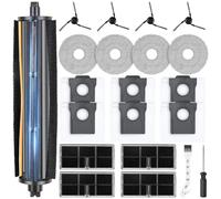 Brosse tricut Accessoires pour Dreame L10s Ultra Gen 3 / X40 Ultra Complete / L40 Ultra / X40 Master/Mova P50 Pro Ultra, 6 sacs à poussière, 4 brosses latérales, 4 lingettes, 4 filtres, 1 Brosse
