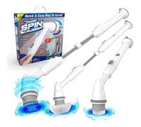 Brosse Turbo Voom Spin Scrubber MyboTV - Brosse nettoyage electrique rotative sans fil rechargeable pour salle de bain et carrelage
