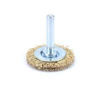 Brosse - type disque, Ø 38 mm, clou, laiton, idéal pour les travaux de finition du bois. Robuste et durable pour une performance optimale. *